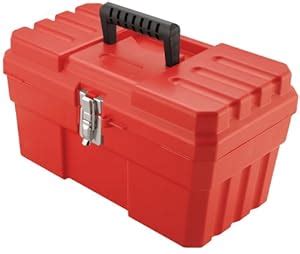 small plastic red box with metal input|Amazon.com: Small Red Tool Box.